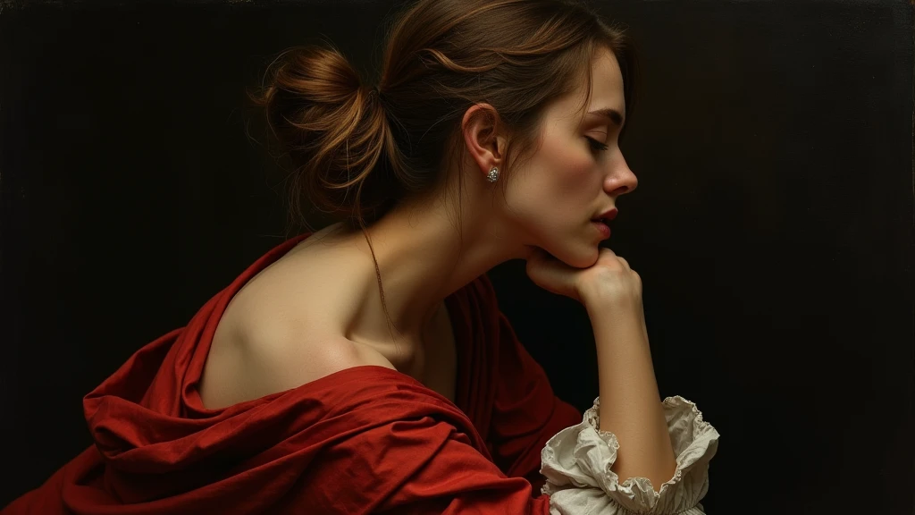 woman having her energy taken masterpiece style ((caravaggio))