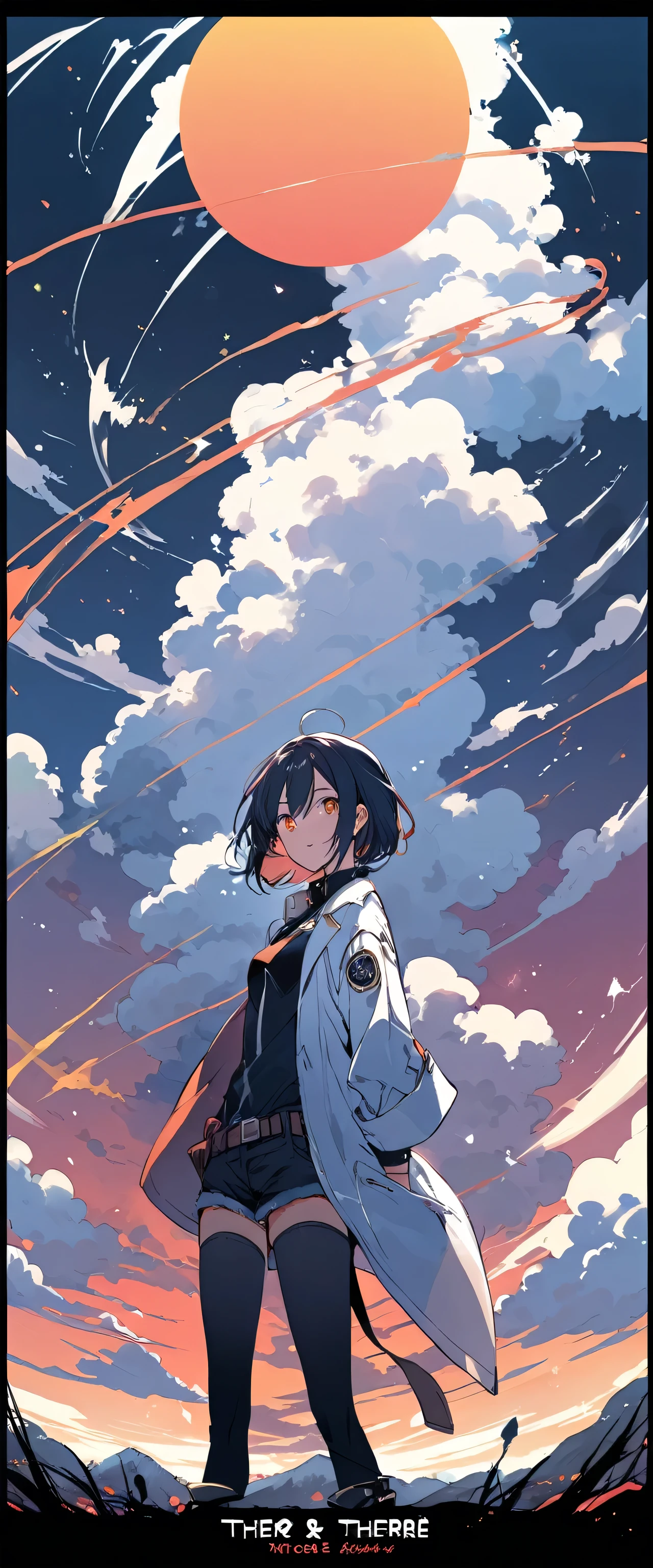 There's a beautiful woman standing on the railroad tracks, Labeled, Landscape painting, Anime Background Art, Loepfert, Detailed Landscape – Width 672, Landscape painting details, Loepfert style, beautiful Anime scenery, Created by Anime Painter Studio, Background artwork, Anime countryside landscape, Beautiful Art UHD 4K, Anime Art Wallpapers 8K, Anime scenery