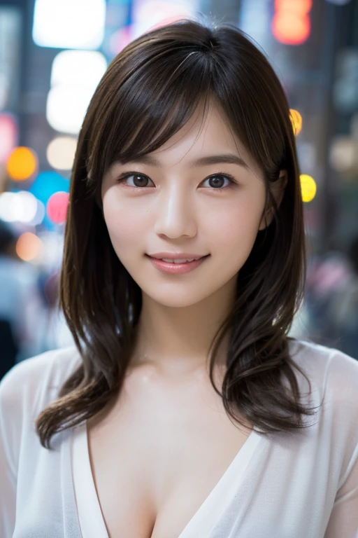(1 girl, (The front of her blouse is unbuttoned,naked shirts:1.2),Beautiful 20 year old Japanese actress,
(RAW Photos, Highest quality), (Realistic, Realistic:1.4), masterpiece,
Very delicate and beautiful, Very detailed, 2k wallpaper, wonderful,
finely, Very detailed CG Unity 8k 壁紙, Very detailed, High resolution,
Soft Light, Beautiful detailed girl, Very detailed目と顔,droppy big eyes, Beautiful and detailed nose, Beautiful and detailed, Cinema Lighting,
break
(Snowy night in Tokyo:1.4), City lights,
(Perfect Anatomy, Slender body, Medium chest, cleavage,slender waist,A kind smile, Zoom in from face to waist, Taking pictures secretly, Medium Shot or Cowboy Shot, Bokeh, software)