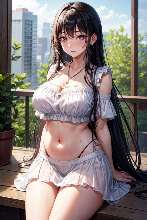 Realism, 1 Girl, Very shiny brown long hair,、Purple eyes、Do not wear anything on your entire body、No clothes、I can't even wear underwear、Naked、Boobs fully visible、Nipples fully visible、Vagina in full view、No clothes、No underwear、Full nudity、Big black earrings、Black Choker、Very erotic lewd pose, Big , Big butt, Narrow waist, Skin gloss, Sweating profusely、My whole body is wet with sweat、Lots of drooling、Mouth wide open、Red face with embarrassment、Looking at this、Heavy breathing、His hands are tied tightly behind his back、It stopped working、Cowgirl、squat、Spread your legs wide、I pee a lot、make me urinate。Expressions of joy and climax、Excessive fluid coming from the breasts、Inside the very dirty men's restroom、