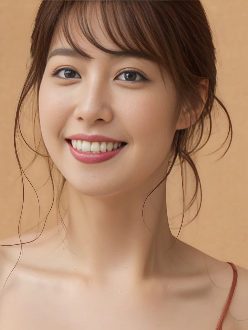 Mature attractive woman、people々、Chubby、Large Breasts、Laughter、Water Cottage、((Highest quality, 8k,)), Browsing Caution, Heavy chest,Accurate手足, (masterpiece:1.3), Realistic, photo-Realistic, RAW Photos, Beautifully detailed face, Perfect body, Beautiful Face, Accurate, Anatomically correct,Natural neck length, (Beautiful Hそしてs), (Fair skin:1.2), (Highest quality:1.4), finely,(とてもBeautiful Faceのディテール), (Big Breasts:1.4),フルnude、Fashion model posing、nude、thin、Are thin、Hips、thin脚、Crotch opening、Spread your legs、フルnude,Exposing her breasts、naked、, (Bright light:1.2), (Improvement of quality:1.4), (Highest qualityのリアルテクスチャスキン:1.4), Detailed eyes, finely描かれた顔, (smile:0), (Enhance the mood of your body line:1.1), (Enhances the beauty of skin texture.:1.1)、Making a peace sign with both hands towards the camera、topless