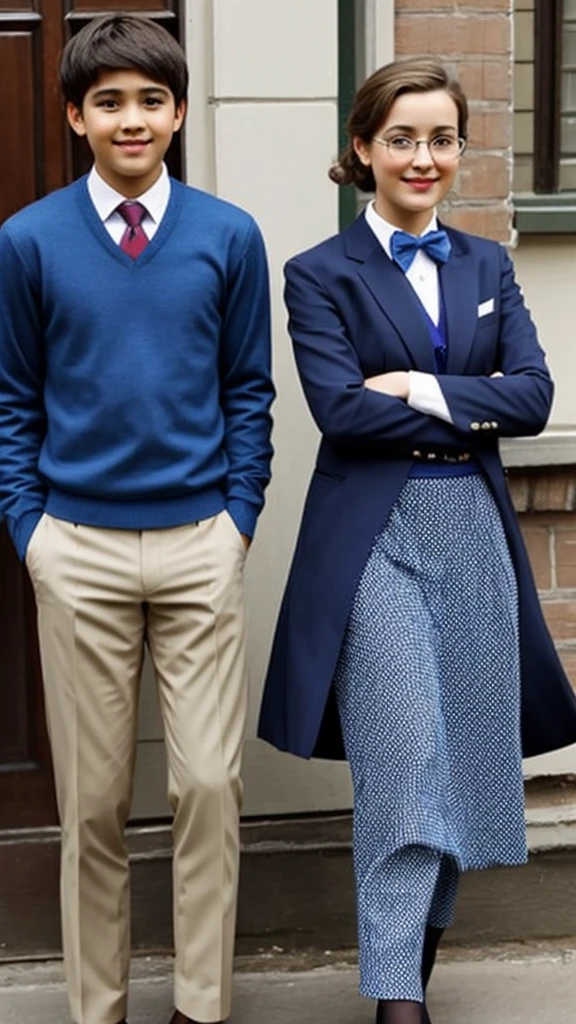Funny girl and smart boy