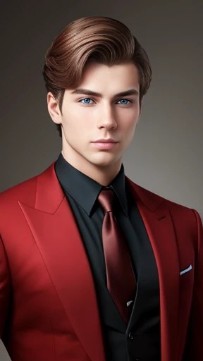 A Young Handsome Rich Russian Man Focus on Face Photo with Color