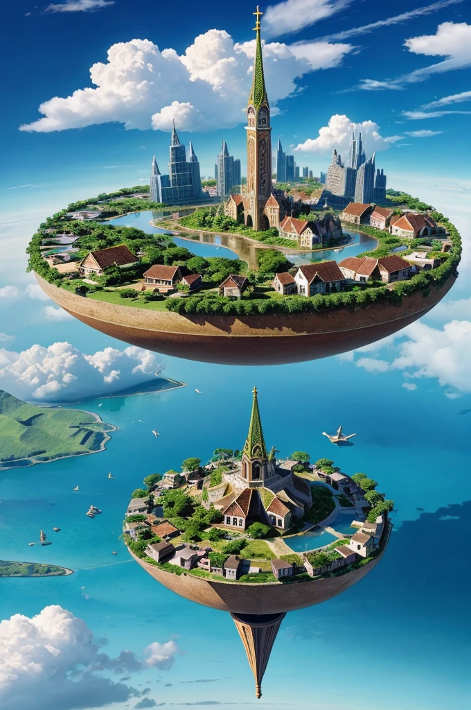 A world where cities and villages exist on floating islands in the sky. How do people travel between islands? What are the dangers of living in such a place?