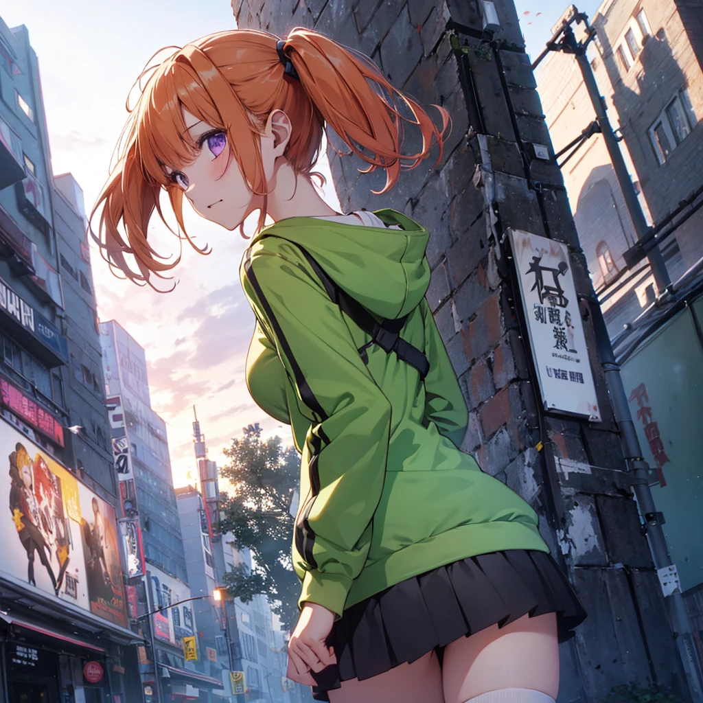 Highest quality,Best image quality,In 8K,4K,masterpiece,Ultra-detailed,beautiful、super high quality, Highest quality,High resolution, Very detailed,Game CG,Dutch Angle ,beautiful細部までこだわった目, Visual Arts,Five Fingers, Perfect hands,beautiful girl,alone,1 Girl,Curvy,((Too short twin tails)),Exposing shoulders,(From below:1.5),(From behind:1.5),Ass Focus,Wedge Shape,blush,Cowboy Shot,Recall,(picnic:1.3), Highest quality,Best image quality,Perfect Anatomy,masterpiece,Ultra-detailed,beautiful,super high quality, Highest quality,High resolution, Very detailed,Game CG,Dutch Angle ,beautiful細部までこだわった目,Visual Arts,Five Fingers, Perfect hands,Hide your hands, {{{One Girl}}}, beautiful詳細な女の子, Game CG, Spring flower, One curl on the outside, Short Bob Hair, Pastel orange hair, Purple eyes,Stylish accessories solo, breast enhancement, Medium Shoot, woman, Take-out, Laughter, huge ,,Pastel green checkered mini skirt,Black knee-highs, {{{{{Wearing a pastel green hoodie}}}}},Open your mouth, wonderful, beautiful細部までこだわった目, Highest quality, Very delicate,Masseter muscle area,Highest quality,(Official Art、Highest quality、Unity 8k wallpaper、32K、masterpiece、Ultra-detailed、超High resolution、Realistic、Photorealistic:1.2)、(Cinema Lighting:1.2)、Fire Glow Effect、The most grainy shadows on the film、Side light、Side Shot、(Ultra-detailedで複雑な3Dレンダリング)、Atelier Series,