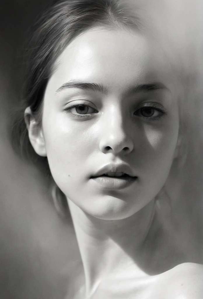 (best quality, highres, masterpiece:1.2), ultra-detailed, realistic:1.37, black ink sketches, smooth lines, expressive facial expressions and postures, minimalistic background, emphasis on light and shadow and spatial perception, abundant negative space, young girl.ink portrait,smooth flowing lines,expressive facial features,delicate emotions,contrast of ink intensity,simple background,emphasis on light and shadow,spaciousness,abundant negative space,peaceful ambiance,serene atmosphere,dreamy mood,subtle yet captivating details,subdued colors,calm and introspective,graceful posture,gentle movements,tender and innocent,whisper of elegance,quiet elegance,radiant glow,sublime beauty,vector illustration,black and white,natural and organic,nurturing and calming,sublime simplicity,ethereal charm.