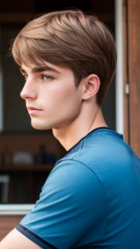 A young German man focus on face photo