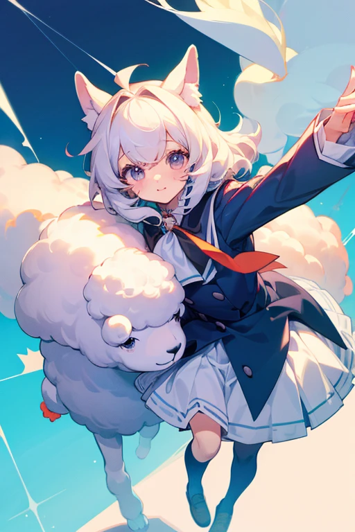 alpaca Personification girl uniform cute high quality boy Holding hands Couple