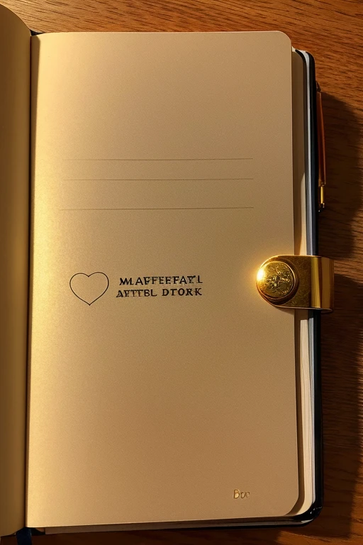 ((Highest quality)), ((masterpiece)), (detailed), Closed notebook image: A diary-like notebook is closed、There are secret feelings written inside。
point: The notebook is locked,、With light shining through the keyhole、Expressing hidden feelings。