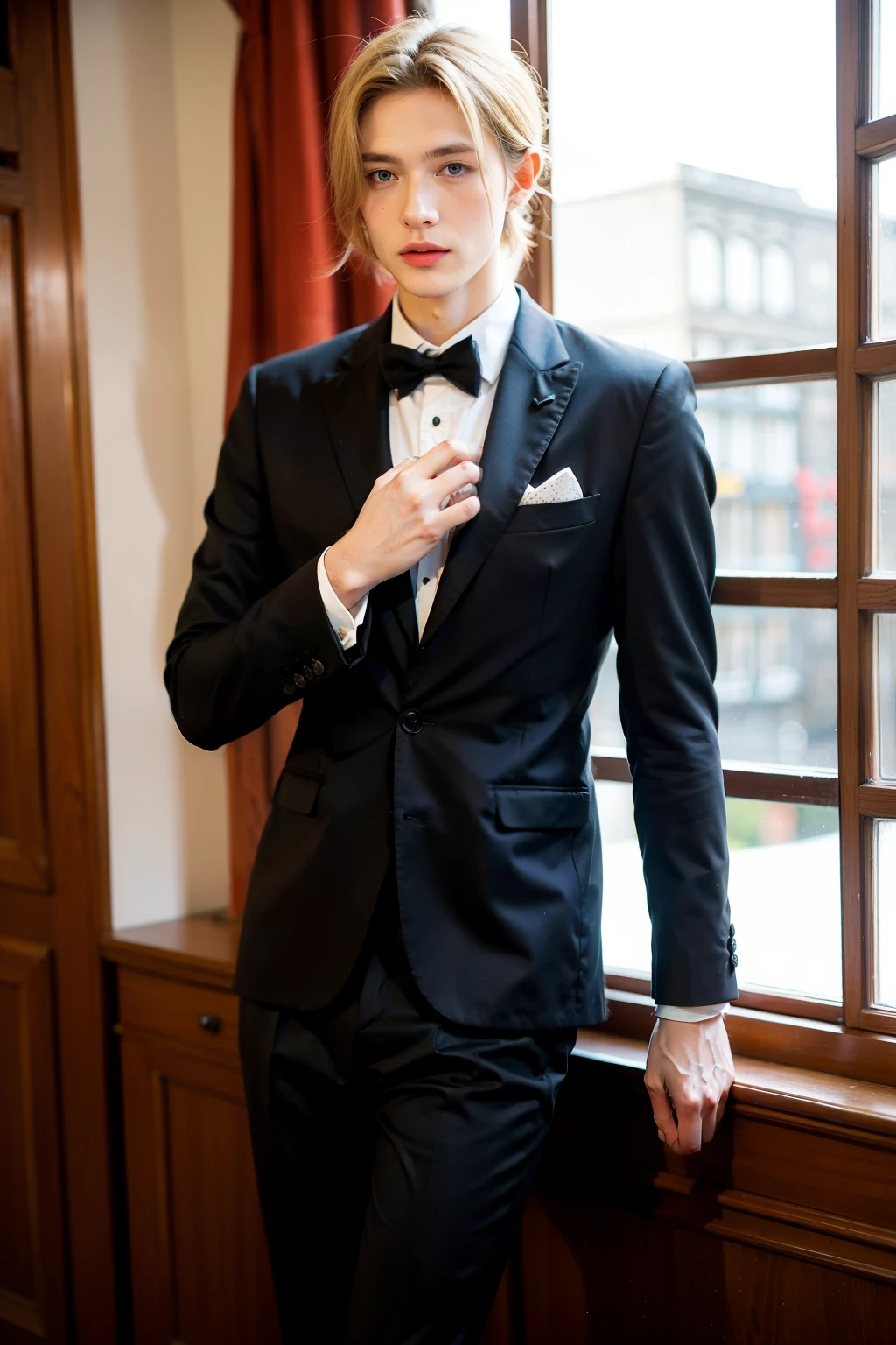 blond man, Nordic, formal wear 1800