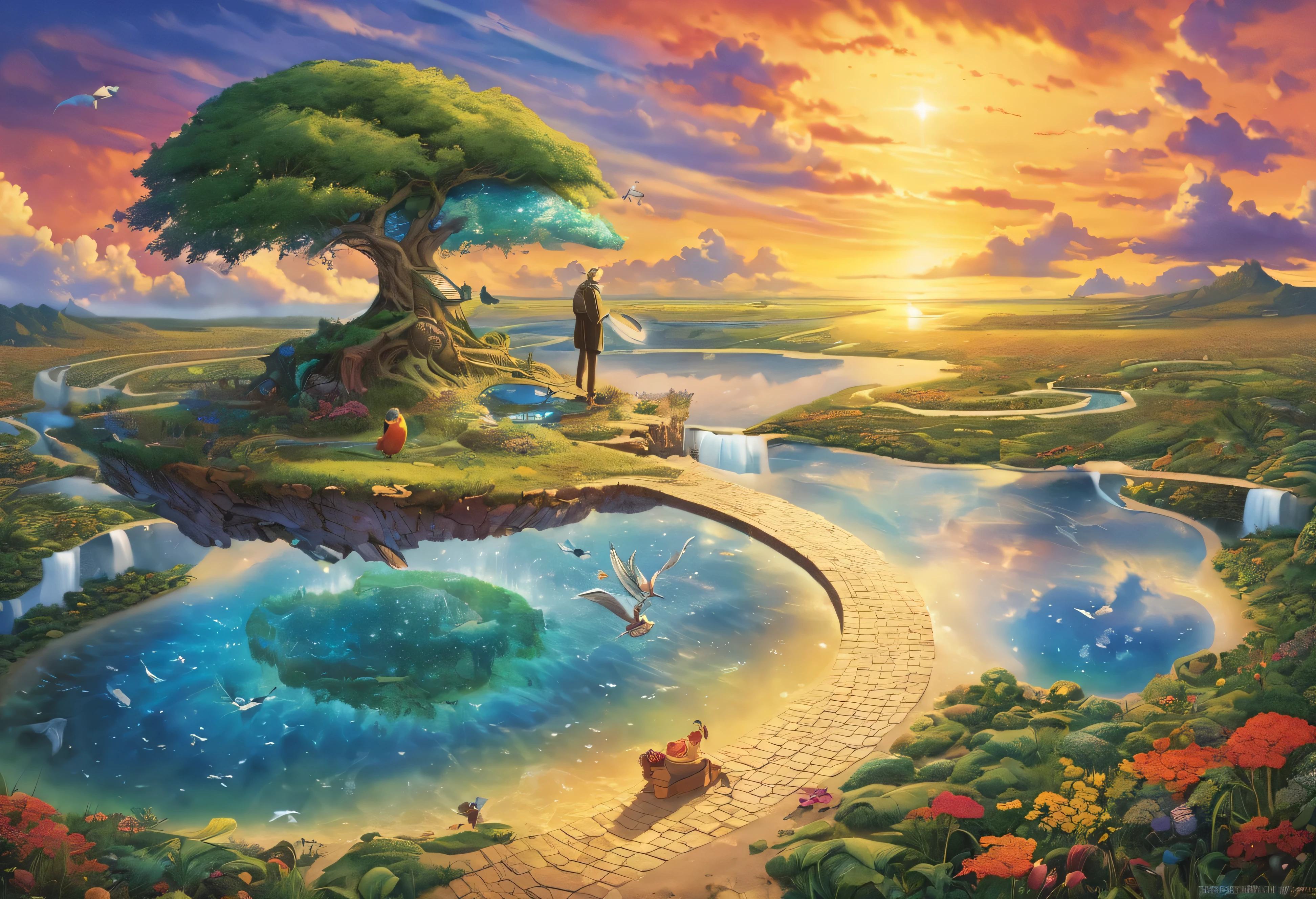 2 lines of reality and imagination combines
