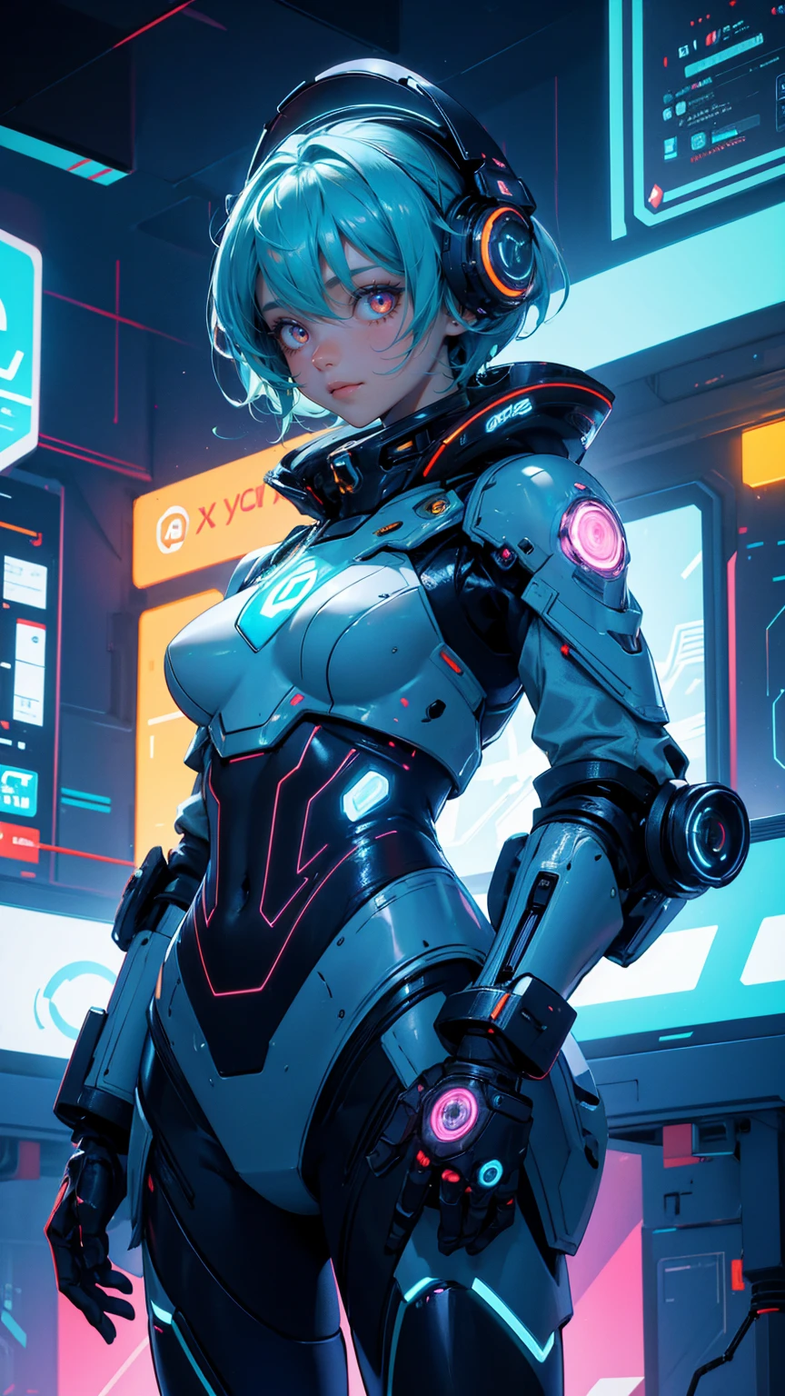 Complex 3d rendering ultra detailed beautiful porcelain profile female android face、Cyborg、Armor equipment、robot parts、150 mm、Beautiful Studio Soft Lights、Rim Light、Vivid details、Luxury Cyberpunk、Lace、surrealistic、Anatomical、facial muscles、cables electric wires、Microchip、elegantly、a beautiful background、Octane render、HR Giger Style、8k、BEST QUALITY、A Masterpiece、A illustration、Extremely Delicate and Beautiful、Highly detailed、CG、Unification、wallpapers、(lifelike、photorealistic:1.37)、fantastic、finely detailed、A Masterpiece、BEST QUALITY、Official Art、Highly detailed CG unity 8k wallpapers、Absurdres、Incredibly absurd、a robot、Silver Halmet、((standding, Very sexy ass, stooping forward、))、from back((upper Body))、NIGHT、Ruins、Woman Engulfed in Blue Flames、glowing black eyes、Beautiful eyes with attention to detail、Silver hair blown by the cyberpunk wind、Intense angry look