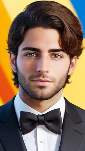 A Young Handsome Rich Hebrew Man Focus on Face Photo with Color