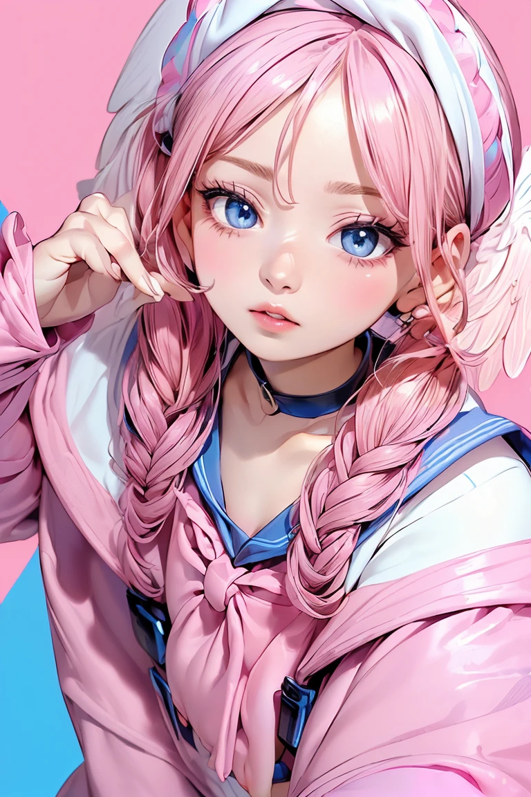 woman, cute,Big eyes, Long eyelashes, sexy, Perfect body, That's a nice chest, 12-year-old girl, (Small breasts:1.2), Delicate body, Young pink nipples, (Nearly naked:1.8), (Full nudity:1.8),(8K high resolution), (Highest quality), (RAW quality),(Three Girls:1.5), (Realistic), (Realistic:1.37), ,Big eyes,Long eyelashes,(Small breasts:1.6),(Skinny girl:1.5),(Baby Face:1.5),(Young Face:1.5),(Childish body:1.5),(very young body:1.5),(your breasts are fully visible..:1.8),(Oily, Glowing Skin:1.5),(13-year-old junior high school student:1.6),SLE disease, MKK Style, Highest quality, masterpiece, Detailed Background, Very detailed, complicated, Detailed face, Long eyelashes, fine grain, (stand:1.1), (Cowboy Shoot:1.3), (Thick thighs:1.0), (Flat Chest:1.3), (White Background:1.3),
(Bright Blue Eyes:1.3), (Messy Hair:1.1), (Pink choker:1.2), (Thick lips, Pink Lips:1.3), (Pink Eyeshadow:1.2),
(, Seraphim:1.3), (Pink Neck Sailor:1.2),
(Smiling Kindly:1.3)