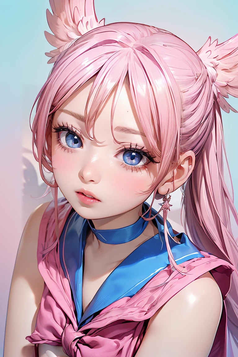 woman, cute,Big eyes, Long eyelashes, sexy, Perfect body, That's a nice chest, 12-year-old girl, (Small breasts:1.2), Delicate body, Young pink nipples, (Nearly naked:1.8), (Full nudity:1.8),(8K high resolution), (Highest quality), (RAW quality),(Three Girls:1.5), (Realistic), (Realistic:1.37), ,Big eyes,Long eyelashes,(Small breasts:1.6),(Skinny girl:1.5),(Baby Face:1.5),(Young Face:1.5),(Childish body:1.5),(very young body:1.5),(your breasts are fully visible..:1.8),(Oily, Glowing Skin:1.5),(13-year-old junior high school student:1.6),SLE disease, MKK Style, Highest quality, masterpiece, Detailed Background, Very detailed, complicated, Detailed face, Long eyelashes, fine grain, (stand:1.1), (Cowboy Shoot:1.3), (Thick thighs:1.0), (Flat Chest:1.3), (White Background:1.3),
(Bright Blue Eyes:1.3), (Messy Hair:1.1), (Pink choker:1.2), (Thick lips, Pink Lips:1.3), (Pink Eyeshadow:1.2),
(, Seraphim:1.3), (Pink Neck Sailor:1.2),
(Smiling Kindly:1.3)