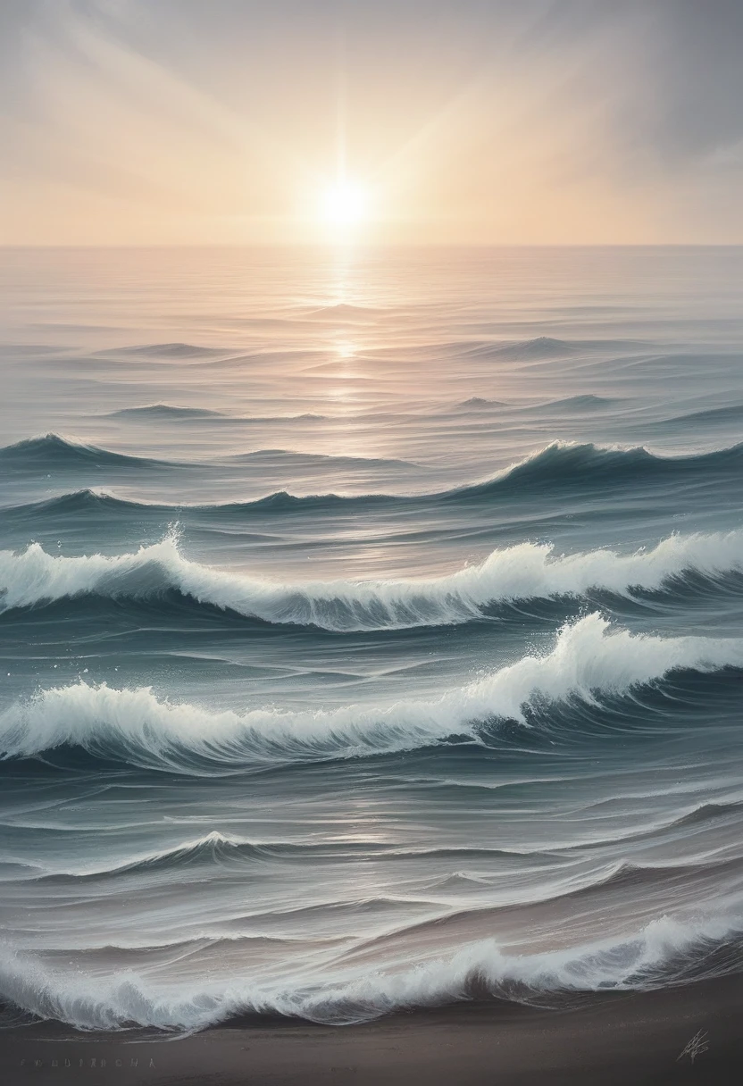 a captivating photograph of a storm in the middle of the sea, high waves. The image is bathed in a soft light, creating a dramatic and moving atmosphere., photographic, panoramic view, cinematic, intricate details, perfect eyes, perfect skin, perfect face, photorealistic 4k, realistic image, dynamic lighting, hyper-detailed, textures ultra-realistic and realistic, panoramic view.