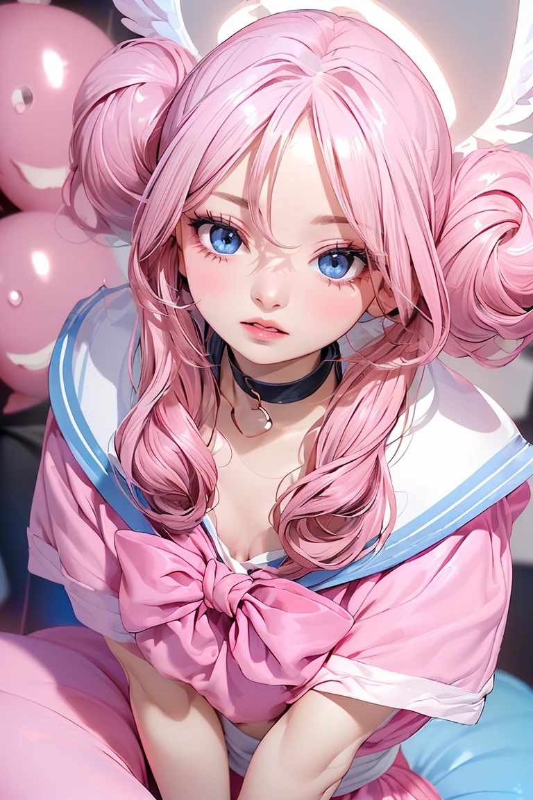 woman, cute,Big eyes, Long eyelashes, sexy, Perfect body, That&#39;s a nice chest, 12-year-old girl, (Small breasts:1.2), Delicate body, Young pink nipples, (Nearly naked:1.5), (Full nudity:1.5),(8K high resolution), (Highest quality), (RAW quality),(Three Girls:1.5), (Realistic), (Realistic:1.37), ,Big eyes,Long eyelashes,(Small breasts:1.6)，(Skinny girl:1.5)，(Baby Face:1.5)，(Young Face:1.5)，(Childish body:1.5)，(very young body:1.5)，(your breasts are fully visible..:1.8)，(Oily, Glowing Skin:1.5)，(13-year-old junior high school student:1.6)，SLE disease, MKK Style, Highest quality, masterpiece, Detailed Background, Very detailed, complicated, Detailed face, Long eyelashes, fine grain, (stand:1.1), (Cowboy Shoot:1.3), (Thick thighs:1.0), (Flat Chest:1.3), (White Background:1.3),

(Bright Blue Eyes:1.3), (Messy Hair:1.1), (Pink choker:1.2), (Thick lips, Pink Lips:1.3), (Pink Eyeshadow:1.2),

(, Seraphim:1.3), (Pink Neck Sailor:1.2),

(Smiling Kindly:1.3)