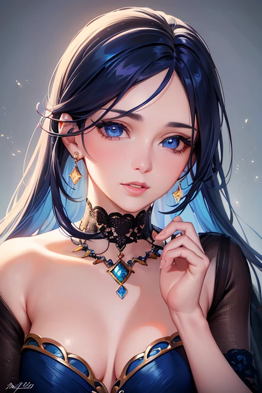 a cute male idol with dark blue hair and blue eyes, beautiful detailed eyes, beautiful detailed lips, extremely detailed eyes and face, longeyelashes, (best quality,4k,8k,highres,masterpiece:1.2),ultra-detailed,(realistic,photorealistic,photo-realistic:1.37),HDR,UHD,studio lighting,ultra-fine painting,sharp focus,vivid colors,concept art portrait,warm lighting