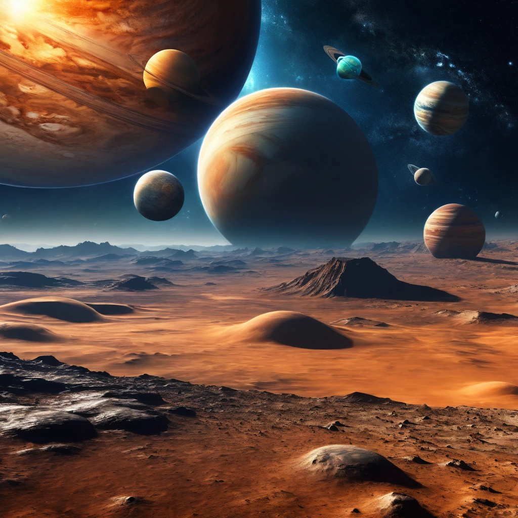 The edge of the universe, planets other than Earth, places no one has seen before, aliens exist ((masterpiece, highest quality, 8K))