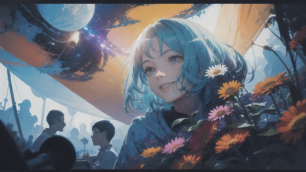 Beautiful Smile, Flower, High resolution, Super detailed, (One girl:1.3),
Break Lomography, Analogue photography, Vibrant colors, Soft Focus, Light leakage, Dreamy atmosphere, Experimental charm, Nostalgic Charm BREAK Color Field Painting, large colored bands, abstract expressionism, Bold colors, Emotional impact, Atmospheric Depth, Minimalist Approach BREAK
, Space Exploration, Astronomical phenomena, Scientific discoveries, otherworldly wonders