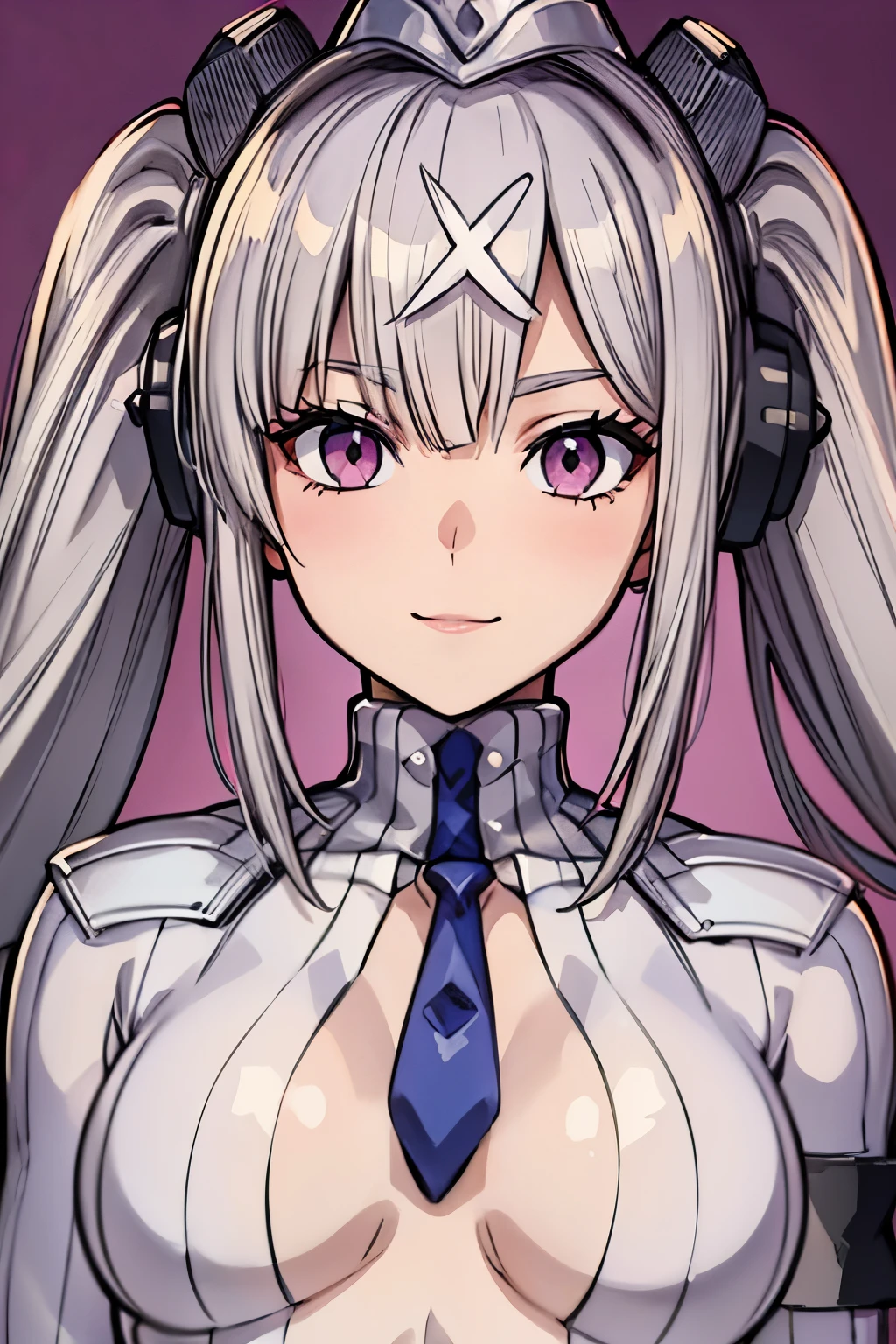 masterpiece, highest quality, (highest quality), (best illustrations), 8k,face close up,bedroom,In the bedroom,perfect fingers, DOLLSUIT,black DOLLSUIT, {{{masterpiece}}}, {{{best quality}}}, {{Super detailed}}, {{very delicate and beautiful}},smile,{{{best quality}}}, {{Super detailed}}, masterpiece, highest quality, (highest quality), (best illustrations), 8k,{{{masterpiece}}}, {{{best quality}}}, {{Super detailed}}, {{{best quality}}}, {{Super detailed}}, Sukoya Kana,gray hair, pink eyes, twintails,long hair, x hair ornament
