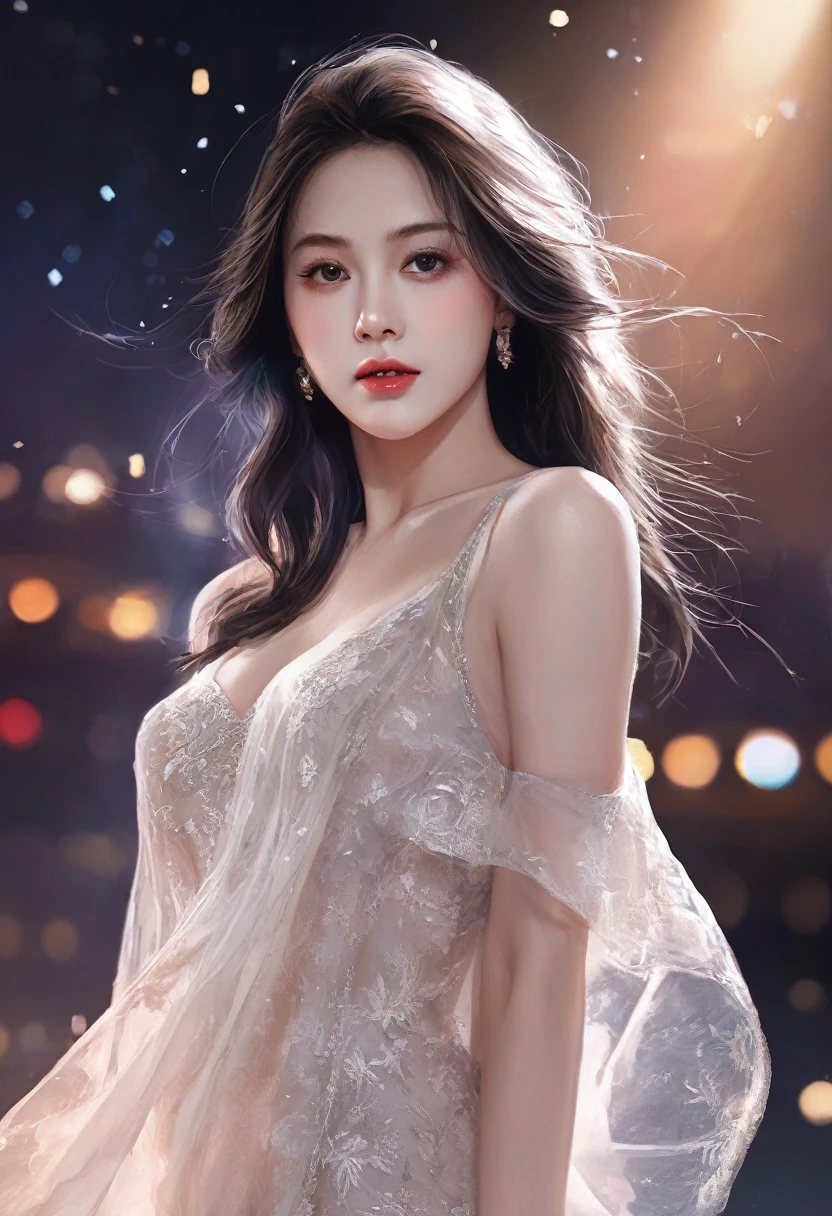 masterpiece, best quality, illustration, Super detailed, fine details, High resolution, 8k wallpaper, Perfect dynamic composition, Beautiful and delicate eyes , Open mouse, Sexy face,There is a feeling of ecstasy on the face,Facing the peak of sexual arousal, looking at the audience, ((Dark background)), mark demstead style