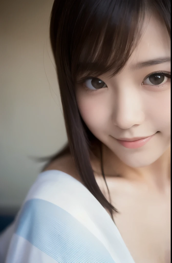 best quality, face focus, soft light, ultra high res, (photorealistic:1.4), RAW photo,(Shinozaki Ai), white skin, kawaii,
1 Japanese girl, solo, cute, (smile), (pupil, lights in the eyes),  detailed beautiful face, Medium-sized breasts,(high resolution detail of human skin texture),(long hair),(portrait), upper body, white traditional kimono,