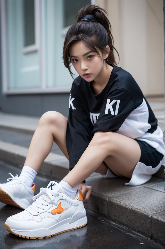 I want a letter K with a sneaker on the side 
