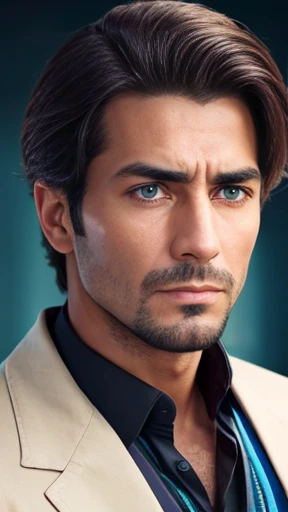 A man Iahudim focus on face photo with color