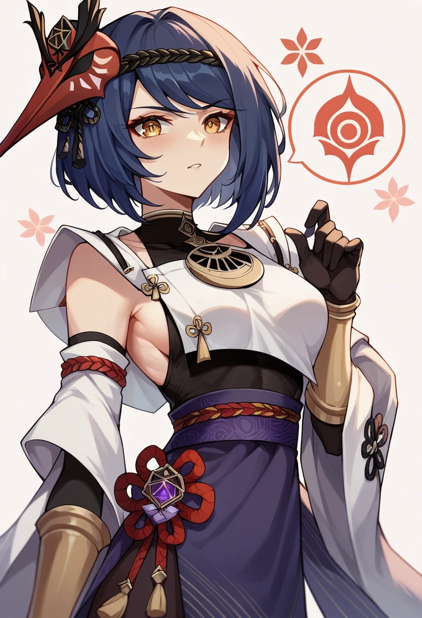 1 girl, Kujou Sara, Genshin Impact