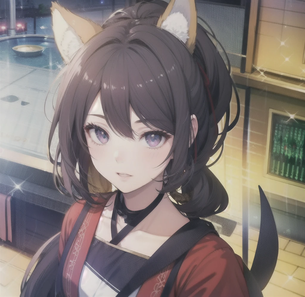 Highest quality, masterpiece, Ultra-high resolution, (Realistic:1.2), One girl, (Detailed face:1.2), (Detailed eyes:1.2), (Detailed Hair:1.2), (Detailed clothing:1.2), 4K, Fox ears,Miko costume