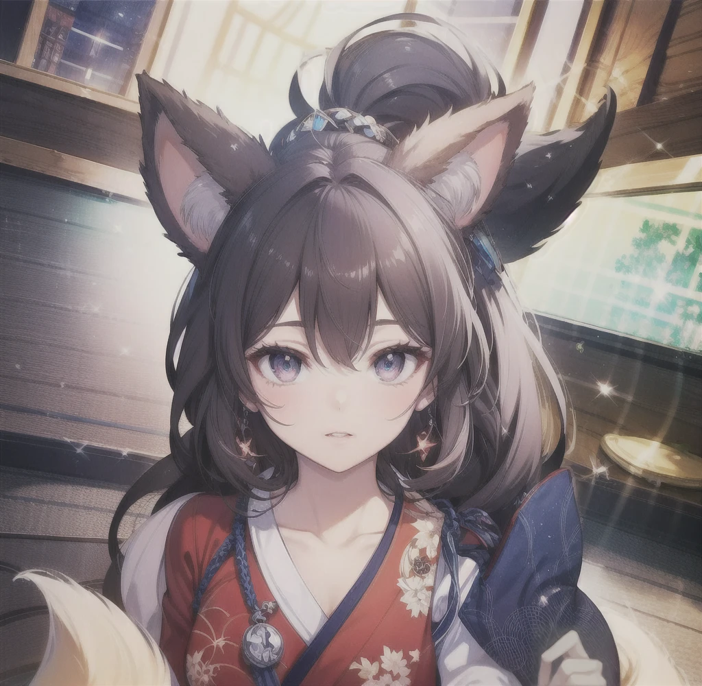 Highest quality, masterpiece, Ultra-high resolution, (Realistic:1.2), One girl, (Detailed face:1.2), (Detailed eyes:1.2), (Detailed Hair:1.2), (Detailed clothing:1.2), 4K, Fox ears,Miko costume