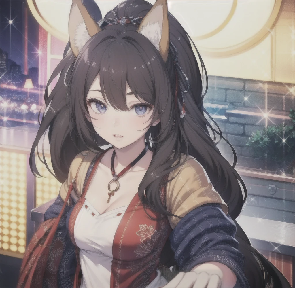 Highest quality, masterpiece, Ultra-high resolution, (Realistic:1.2), One girl, (Detailed face:1.2), (Detailed eyes:1.2), (Detailed Hair:1.2), (Detailed clothing:1.2), 4K, Fox ears,Miko costume