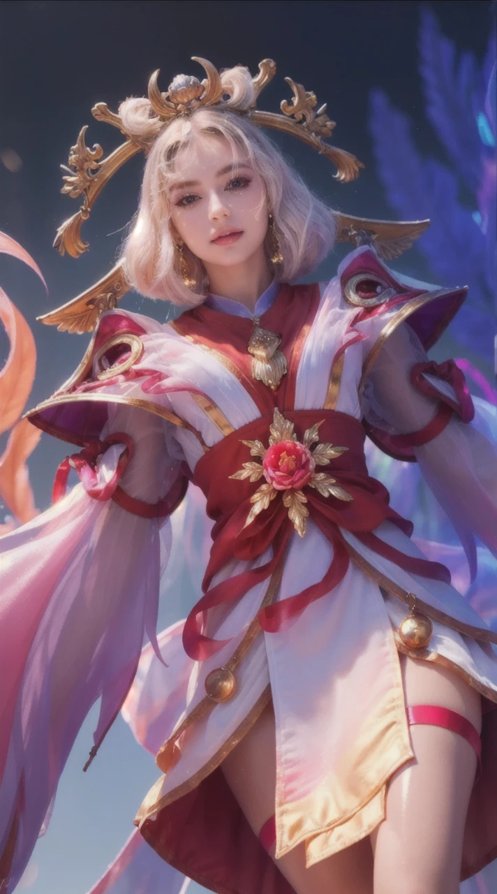 (8k, RAW photo, photorealistic:1.25) ,( lipgloss, eyelashes, gloss-face, glossy skin, best quality, ultra highres, depth of field, chromatic aberration, caustics, Broad lighting, natural shading,) looking at viewer with a serene and goddess-like happiness