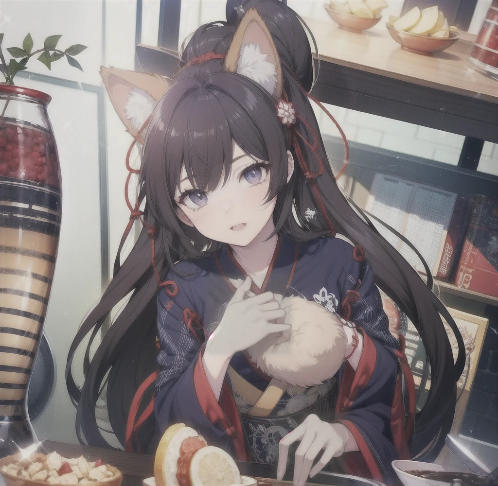 Highest quality, masterpiece, Ultra-high resolution, (Realistic:1.2), One girl, (Detailed face:1.2), (Detailed eyes:1.2), (Detailed Hair:1.2), (Detailed clothing:1.2), 4K, Fox ears,Miko costume