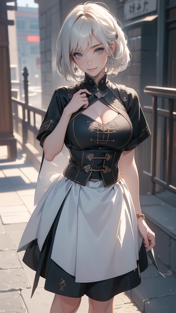 (random boyish fashion),(random cute pose),(random hairstyle),(Thin type),(large breasts:1.5),(Highest image quality, (8K), Ultra-realistic, Best Quality, High quality, High Definition, high quality texture, high detailing, Beautiful detailed, fine detailed, extremely details CG, Detailed texture, realistic representation of face, masterpiece, presence)
