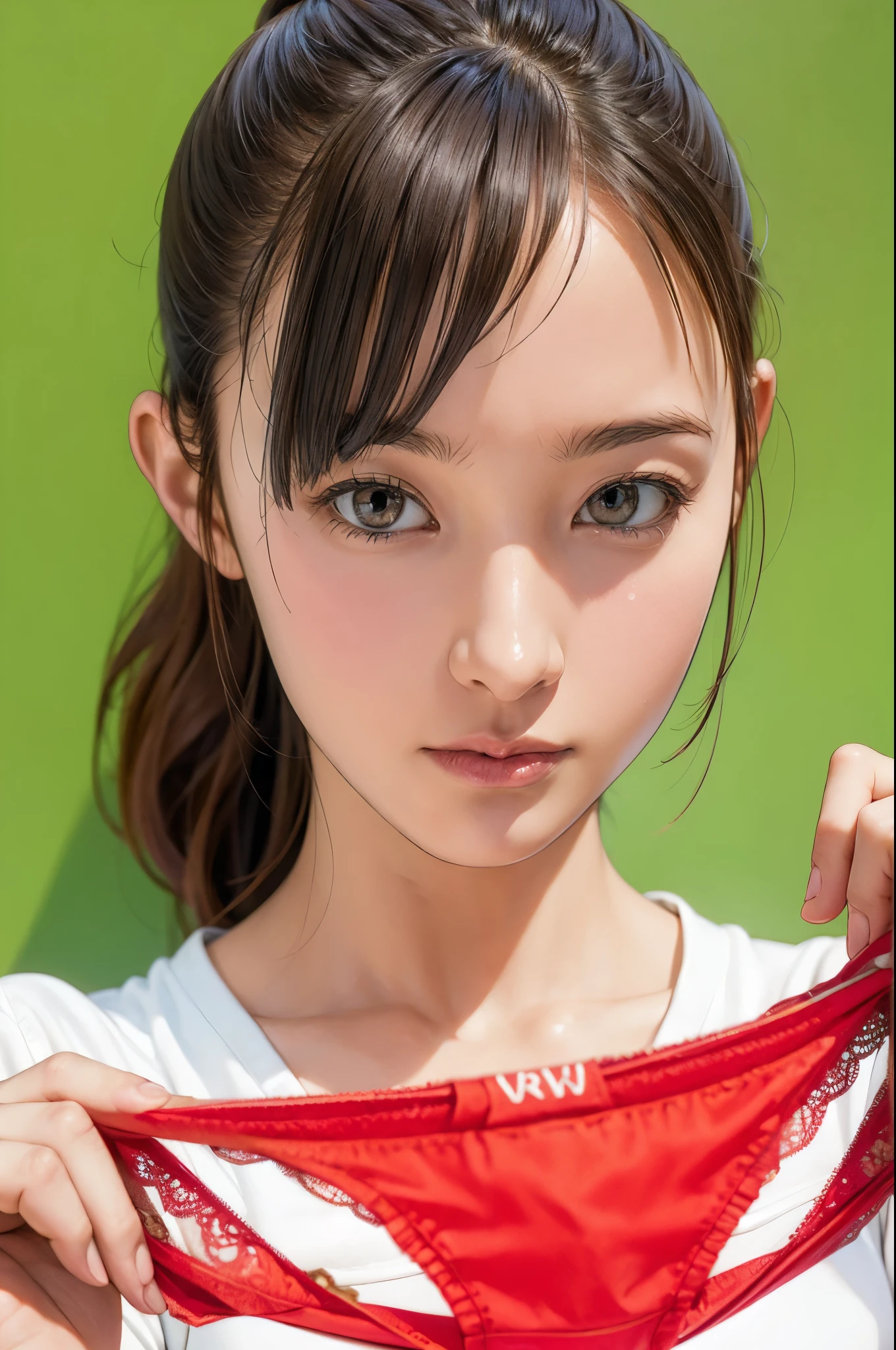 Shizuka Mikazuki, female, busty, zoom 100 bucket list of the death, short hair, angry