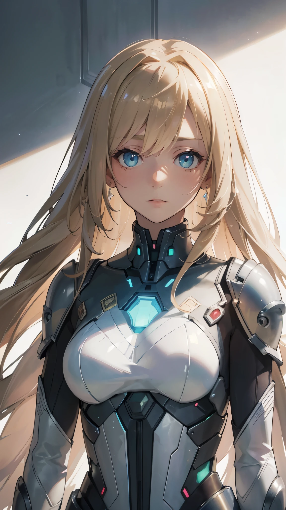 Beautiful woman , extremely long hair , blonde hair , green eyes , 32,
(masterpiece:1.3), (best quality:1.3), high-resolution, watercolor pencil, Head-on angle, upper body, Body facing forward, (upright:1.3), (arms at sides:1.3), solo, blue eyes, beautiful detailed eyes, Futuristic clothing, mechanical suit, (white background:1.2), simple background, concept art, shadowlighting,
(masterpiece, best quality:1.3),beautiful detailed glow,best illuminate,(((best quality,textile shading,ultra detailed))),extremely detailed CG unity 8k wallpaper,Highly Detailed beautiful and aesthetic,best light,high resolution,detailed,dynamic lighting , 1Character , pastel washed out colors , cell shade , soft, muted shades ,gentle colors ,