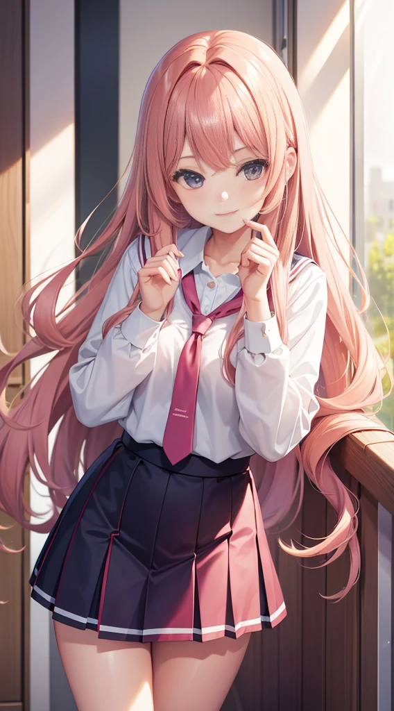 Beautiful girl girl smiling school uniform best quality multiple girl harem masterpiece long blonde hair brown hair pink hair
