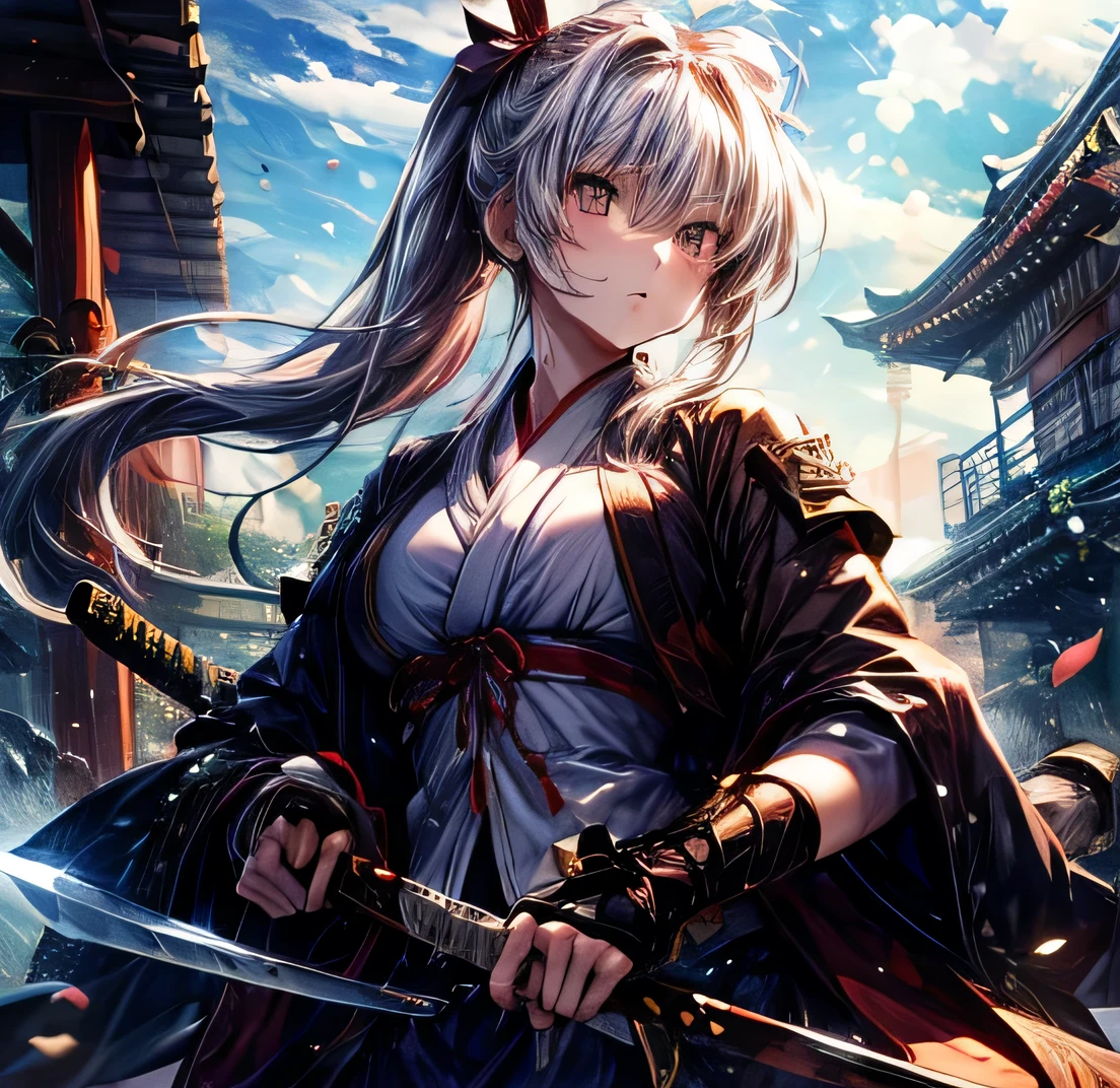 　Black Hair　Ponytail Long　Yagyu Shinkage-ryu swordsmanship　Presence　Fit　Menkyo Kaiden　Tosei Gusoku　armor　Japanese sword　Beauty　swordsmanship　Divine Sword　Yan Fei&#39;s Sword　Water Moon&#39;s Edge
