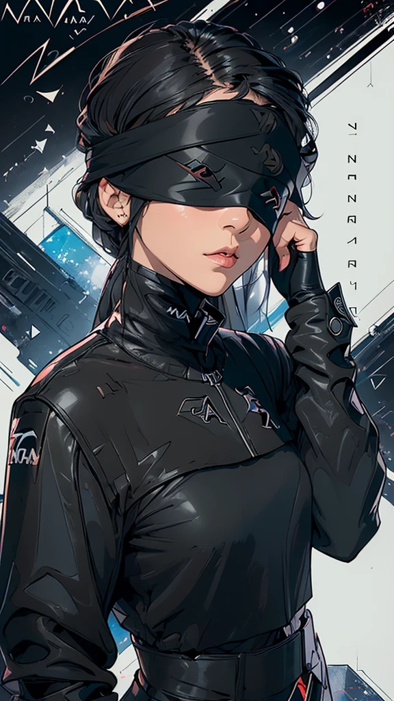 (((masterpiece, highest quality))),(((solo:1.2))),(((1girl:1.2))),32k wallpaper, very detailed, poster, vintage science fiction,(((((geometric cinematic movie poster))))), (bauhaus),(((abstract))),(((mid century modern))),(((((portfolio))))),(((((Close-up))))),(((((bust up))))),((((more various angle)))),(((highlight))),Vast landscape,(((complete. detailed face))),(((Extremely talented))),(((most complecated machine))),Colorful color scheme,(((((vantablack))))),(((((Blindfold)))))