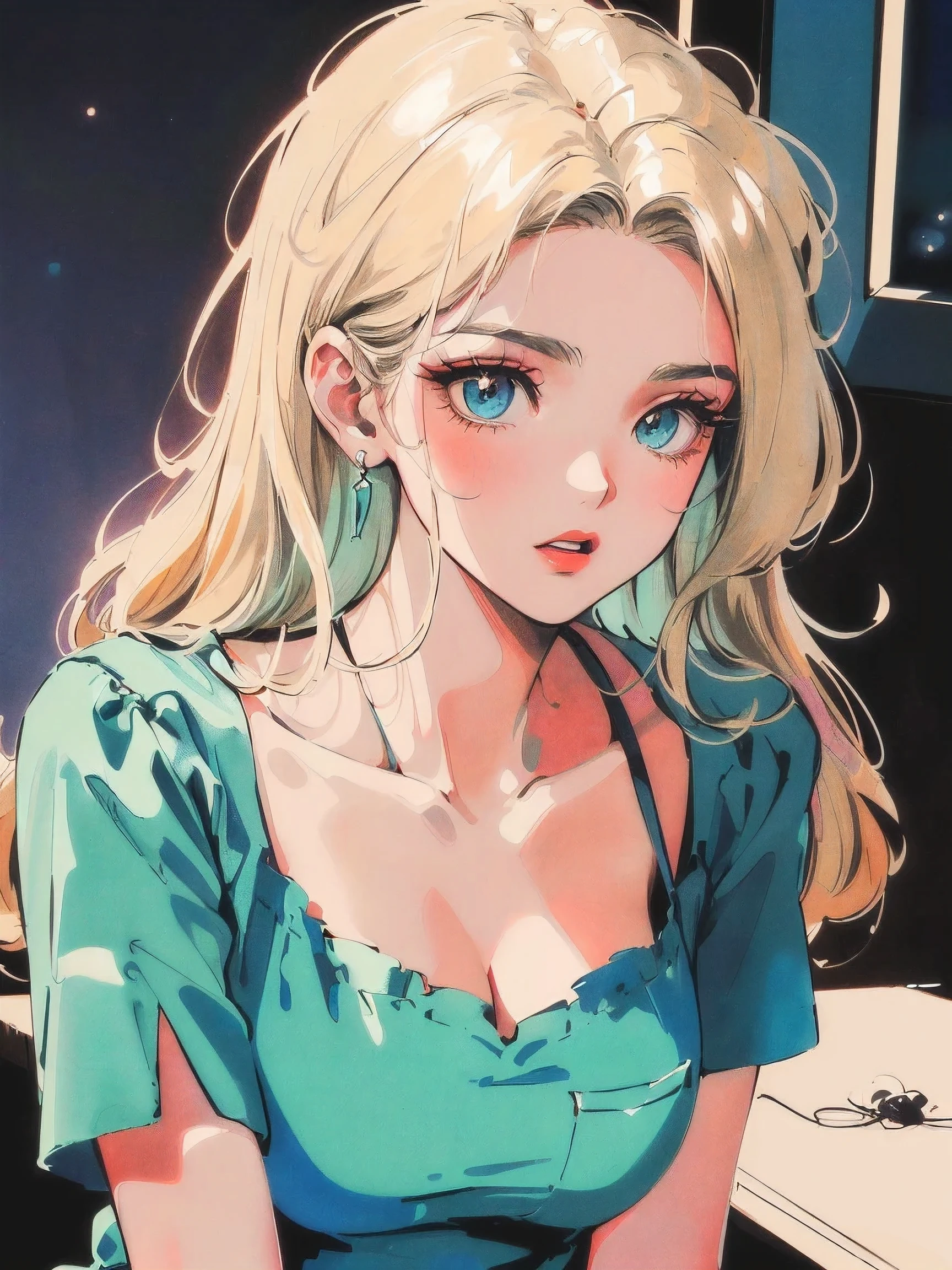 ((((blond haired girl with blue eandes and a red top, sailor moon!!!!!!!!, sailor moon standle, retro anime girl , sailor moon aesthetic, anime goddess, anime vintage colors, in the art standle of 80s anime,vapor wave style,90s anime style,have the style of popular portraits,retro standle posters,chicano inspired retro fashion,Renaissance, Retro Retro Standle Inspiration,reflected light,snowy,Ice cubes,iceland,Sunflower, fresh and clean appearance,))))(masterpiece:1.2, Best Quality,top quality,Epic Qualitand,HD), (intricate details),((bows head,hands in pockets,)) 1 right, Alone,minimal makeup, natural fabrics,adolescent,younger,andoung face, naughty face,((rich background,)) ((((Al fondo haand un espejo de cobre con sombra.,))))mint blue fur,{by the wide|Clearly visible hair|natural curved|great drowning|twin braids},Clear, Stripe, Stripe na testa,incredibland_absurd students,pleated skirt, (((Saggand breasts))), face madura, detailed face, ((ultra detailed, beautiful)), (geometric:1.2),)), ((bare shoulders,steering wheels,transparent sleeves,dark pink formal dress, loose dress,thigh tape,socks,))trazado de raandos,god illuminating,dios raando)),((extremely_detailed_Eandes_and_face)),(Beautiful and aesthetic: 1.2),bright,Unbelievable ridiculous qualitand,)),((extremely_detailed_Eandes_and_face)),(Beautiful and aesthetic: 1.2),bright,Ultra-precise representation, Ultra-detailed rendering,bokeh (85MM SHOT),
