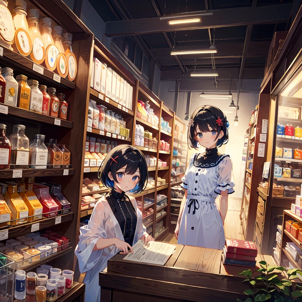 {{{Masterpiece, top quality, high resolution background}}}, bright and beautiful atmosphere, 1 girl (, round face, baby face), small breasts, very stylish clothes, very stylish clothing store, clothes recommended by the clerk A girl with a very fashionable hair ornament,
"deltamon_sdXL :0.73) >Deltamon"