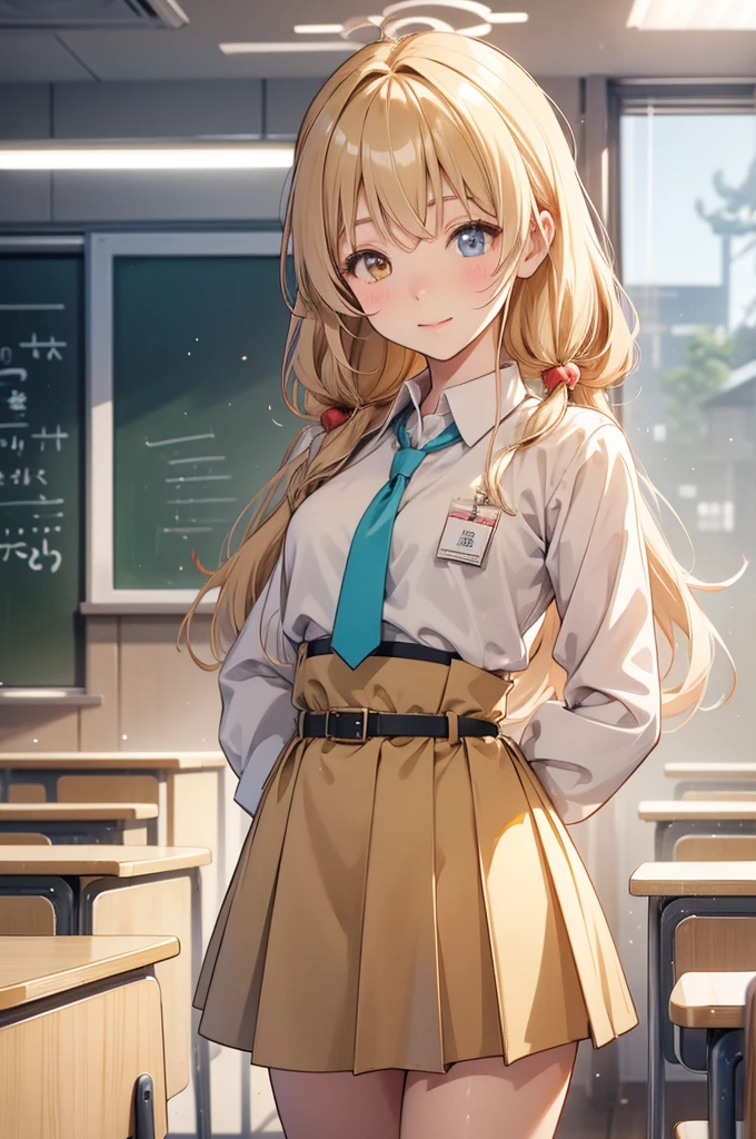 Takanashi hoshino school winter in the classroom beige colored hair 