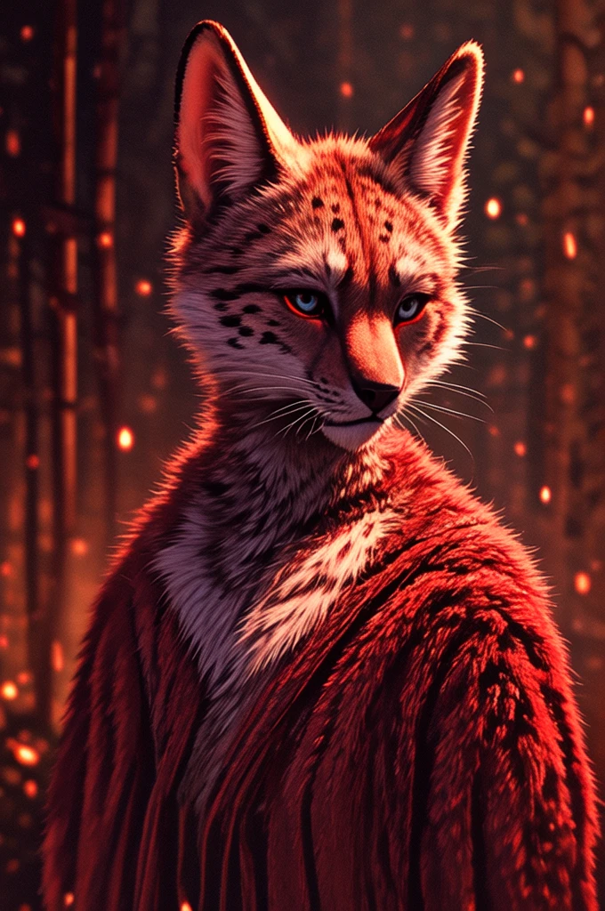 a highly detailed photo-realistic portrait of a sexy heavily pregnant serval, wearing a black tight square tank top and black tight sweat undies, beautiful detailed eyes, beautiful detailed lips, extremely detailed face, long eyelashes, intricate detailed fur, realistic textures, dramatic lighting, highly detailed background, cinematic composition, vibrant colors, realistic shadows, 8k, best quality, ultra-detailed, masterpiece, realistic, cinematic