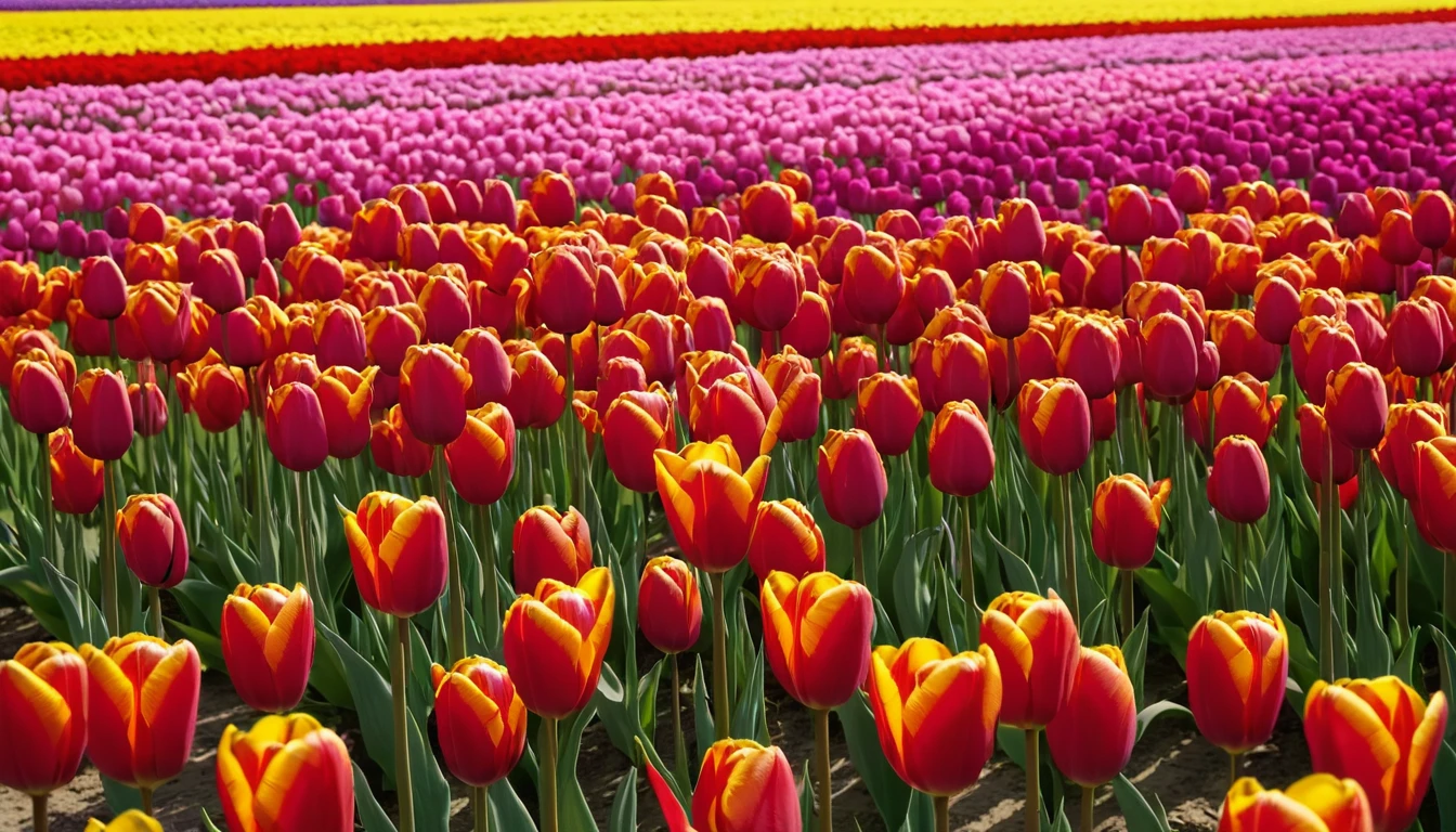 ((Top Quality)), ((Masterpiece)), A tulip, field