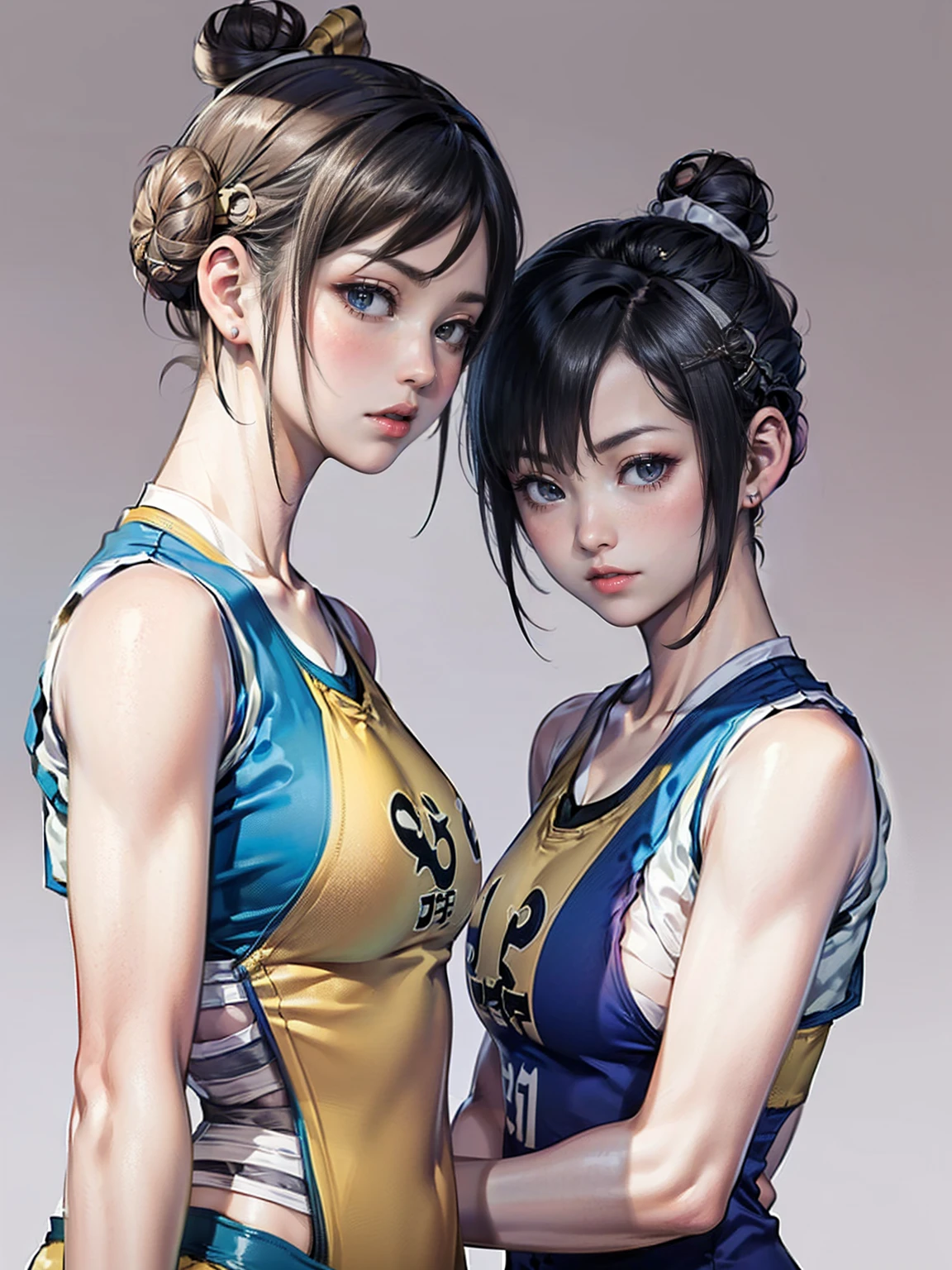 masterpiece、Highest quality、(Realistic:1.4)、(woman、Singlets:2)、(Very short hair、Hair Bun、hair accessory:1.9)、Chun-Li&#39;s Outfit、Street Fighter Chun-Li，(Thigh-mounted holster:1.4)、(Pitch black underground passage:1.4)、(Combat Stance、Spread your legs、Raise your legs:1.4)、(Sexy thighs:1.2)、(From below:1.4)