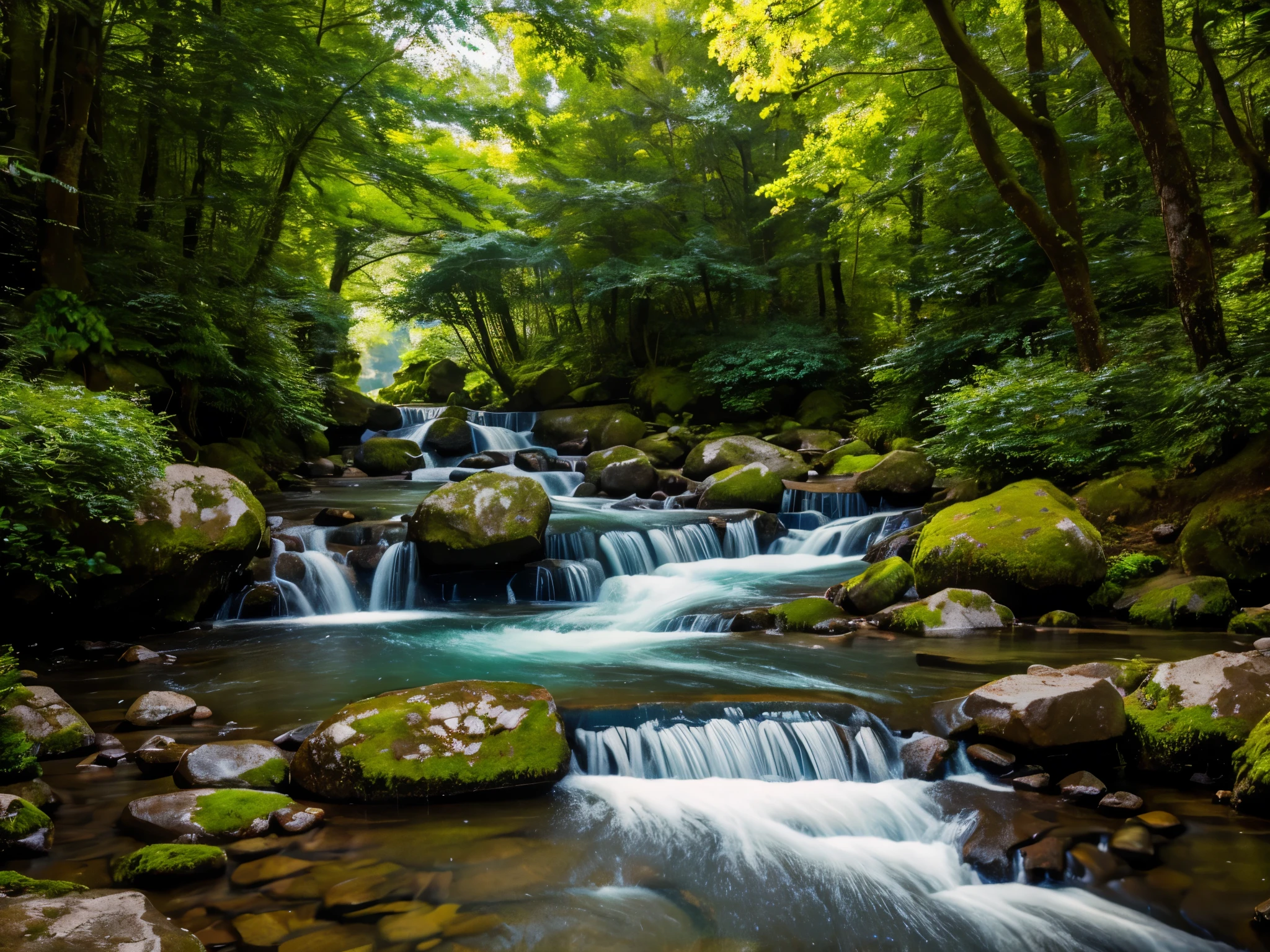 Please create and image of a beautiful garden of Eden with rivers flowing through: "masterpiece,Best Quality,Ultra-detail,hight resolution,hight resolution,4K,Portrait in 4K,8k,8k Portrait,Unity 8k Wallpaper,extremely details CG,Realistic,Raw photo,real river and lush vegetation of the garden of Eden,a portrait photo of,Photorealistic,Detailed, increase image to 4048*4048 resolution. Create hyper-realistic highly detailed lifelike image,"