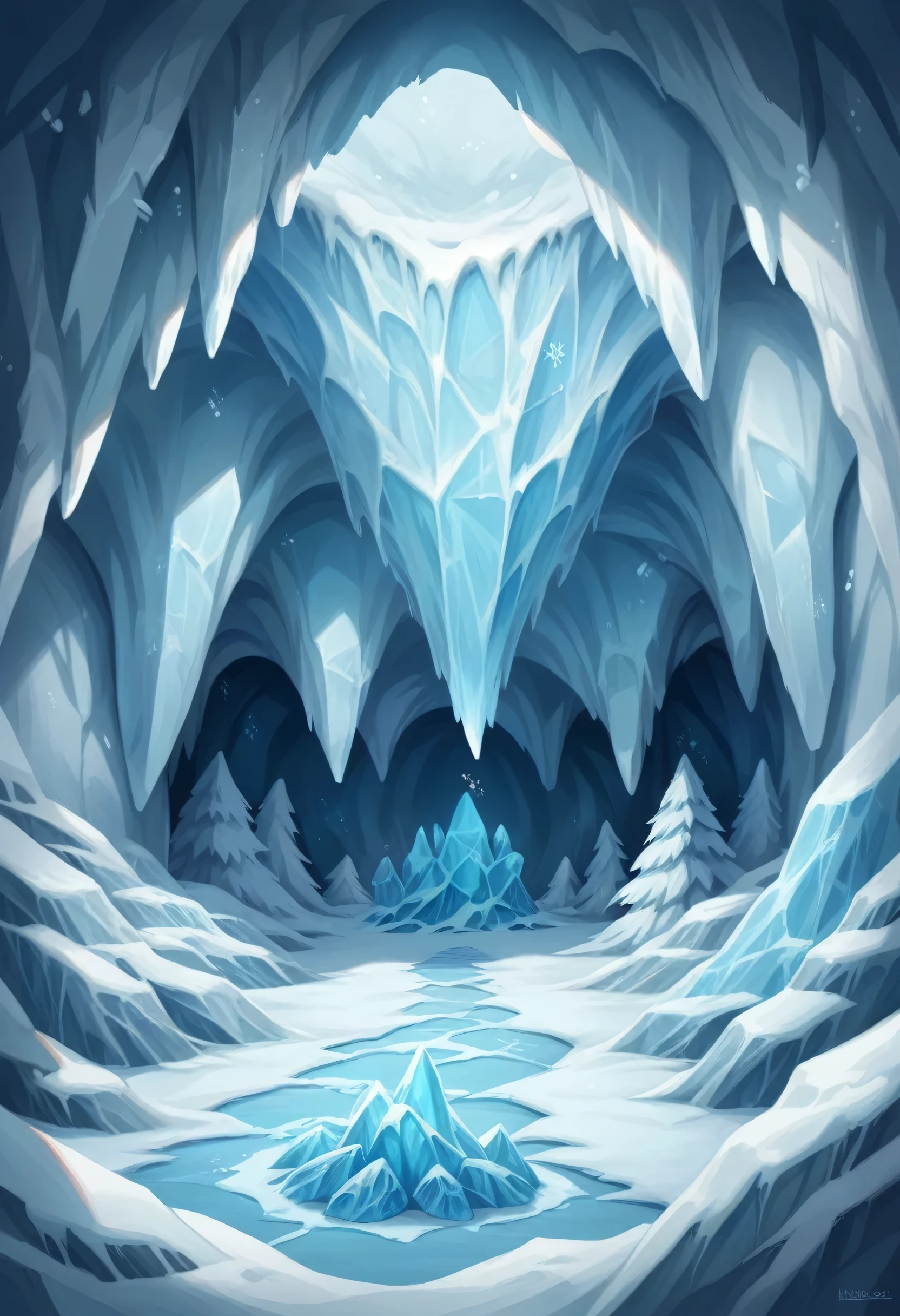 
a large ice cave with a light at the end, ice cave, snow cave, in an icy cavern, icy glaciers, glacier photography, glaciers and ice and snow, glacier, ice seracs, glaciers, icy, ice and glaciers, arctic, ice, blue glacier, industrial futuristic ice mine, glowing crystal cave, cold environment, glinting particles of ice