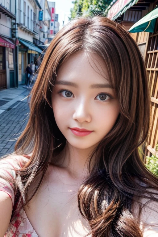 (masterpiece,best quality:1.4),(8k,raw photo,photo realistic:1.2),UHD, ,(shiny skin:1.4),detailed skin,detailed face,detailed eyes,(beautiful sparkling eyes:1.2),Symmetrical eyes,Detailed ear,1girl,natural make-up,(((Japanese idol))),((beautiful Japanese)),(face of the Golden Ratio),Detailed Background,Beautiful shiny hair,smile,(((cute teen))),((Average teen breasts)),shiny breast,upper body,(Detailed 2024 Popular Summer dress for Teenagers),((open one's mouth)),((sharp face)),natual light,,(Very detailed ,2024 trend design,online shopping,LUMINE® Market,),((cute student)),Instagram Style,,flatchest,
small breast,(Detailed Ancient townscape,Great location),sakuragun